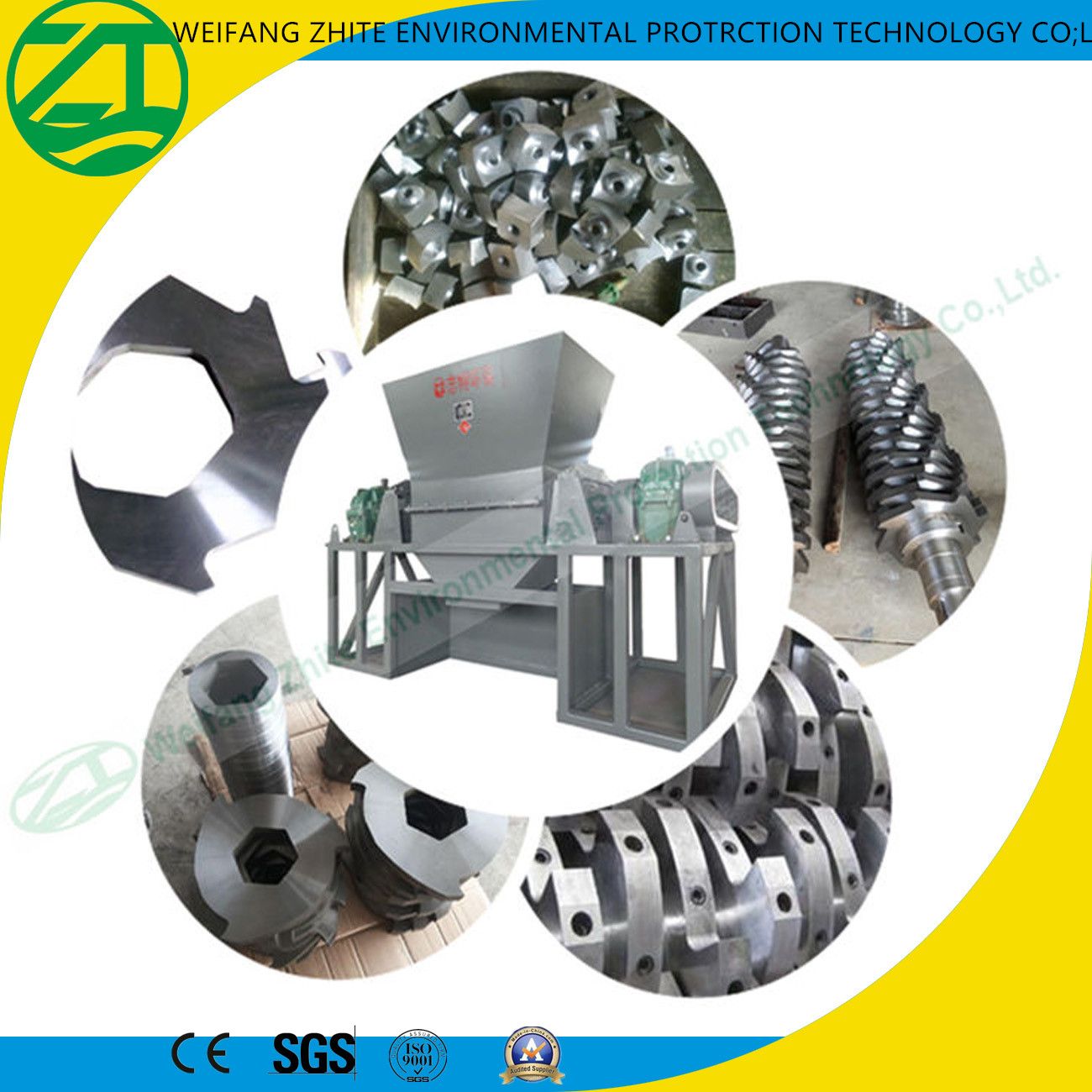 Manufacturer of Plastic/Tire/Wood Pallet/Scrap Metal/Foam Crusher/Factory Shredder Price